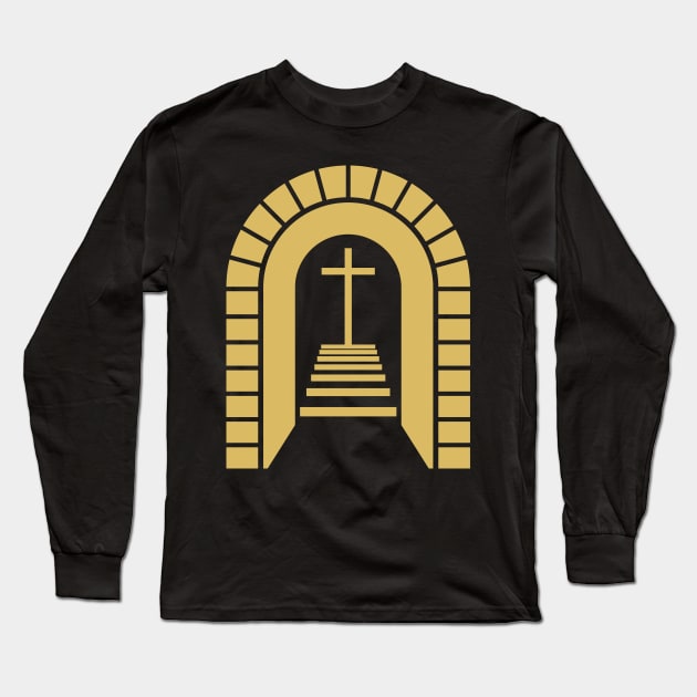 Stairs leading to the cross of Christ. Long Sleeve T-Shirt by Reformer